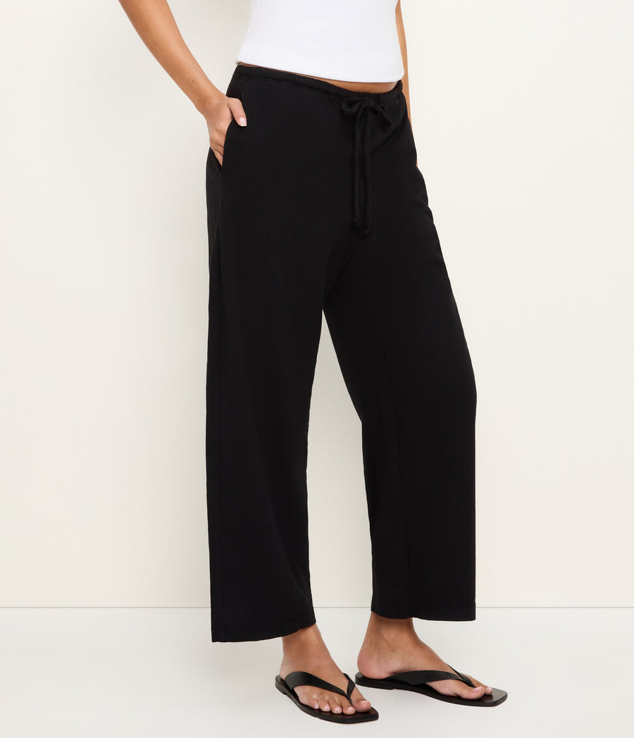 Liana Barrel Pant in Black Side View #BLACK