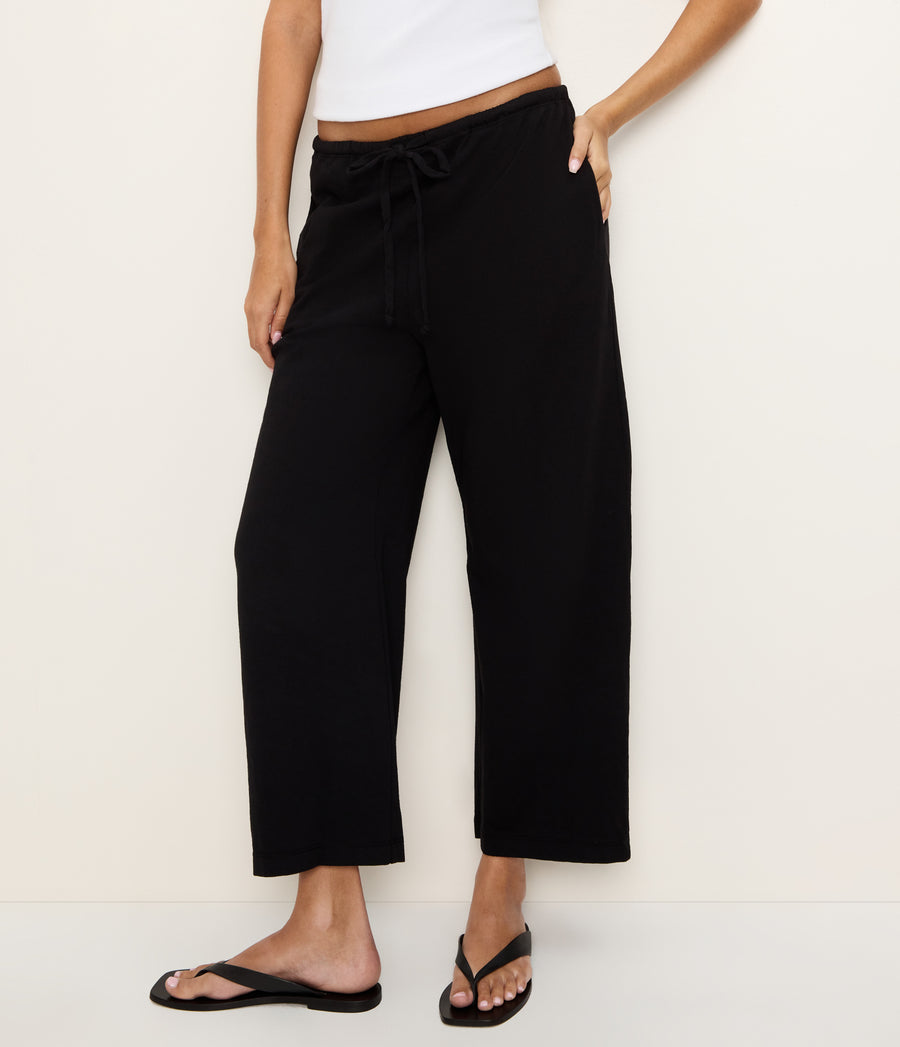 Liana Barrel Pant in Black Full Body View #BLACK