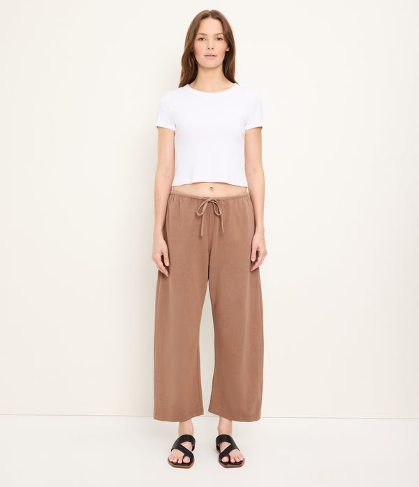 Liana Pant in QUICKSAND Brown Side View #QUICKSAND