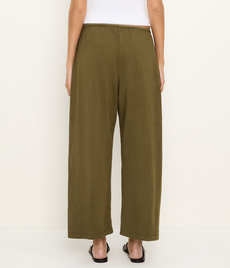Liana Barrel Pant in TOPIARY GREEN Back View #TOPIARY