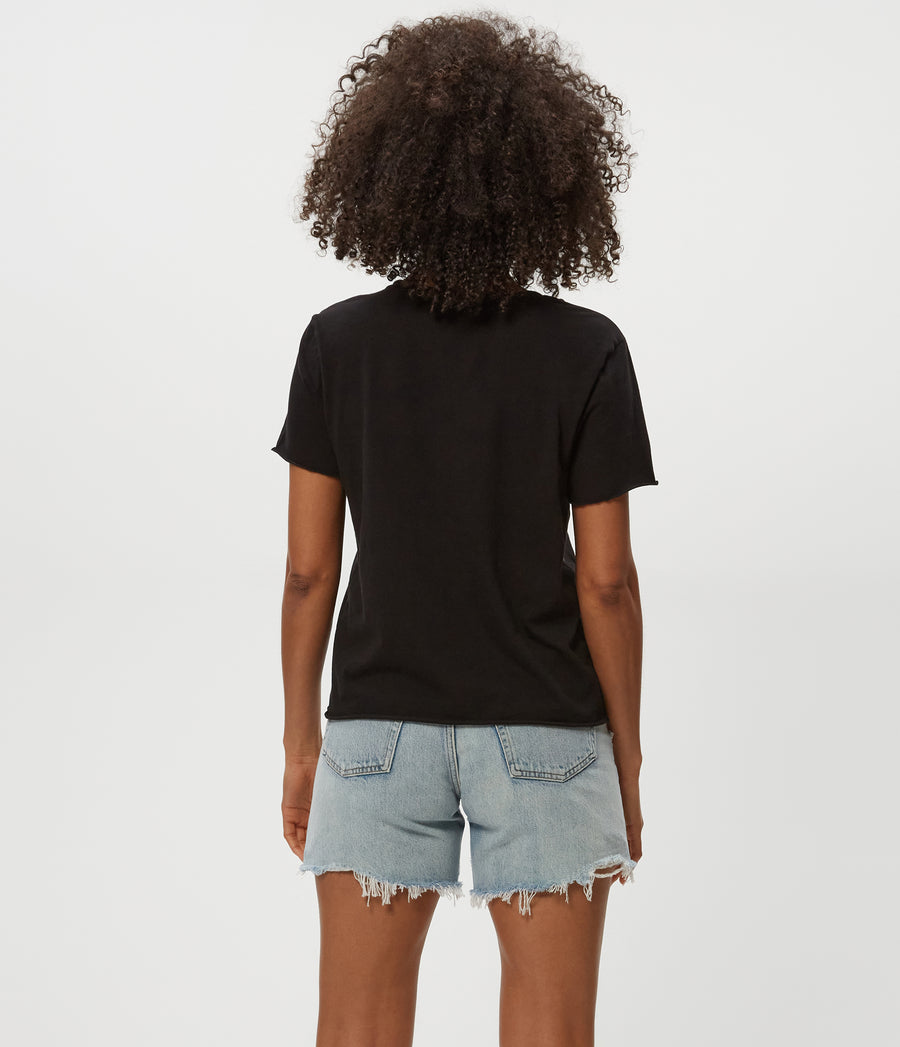 VERA TEE in Black Back View  #BLACK
