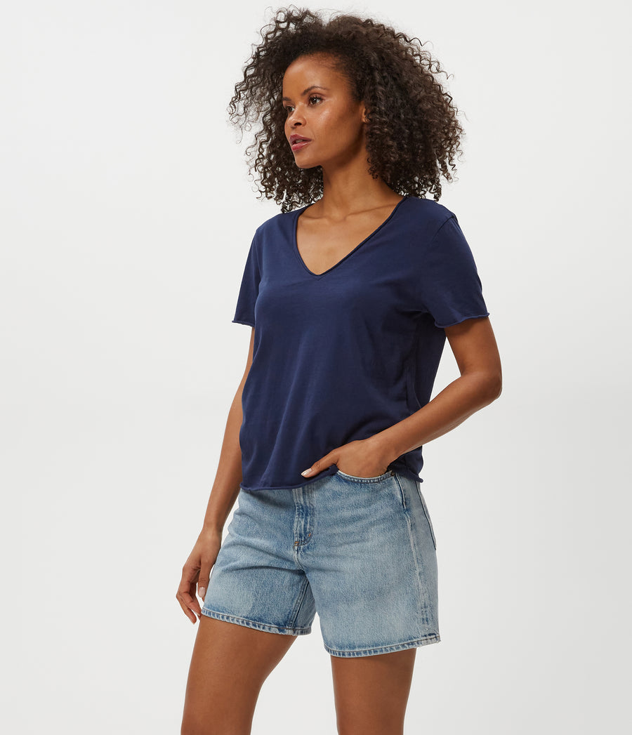 VERA TEE in Nocturnal Blue Side View #NOCTURNAL