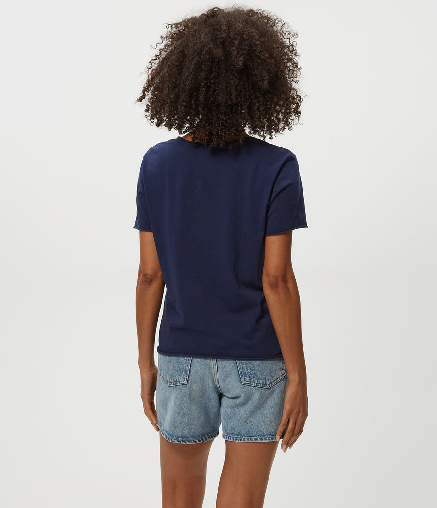 VERA TEE in Nocturnal Blue Back View  #NOCTURNAL
