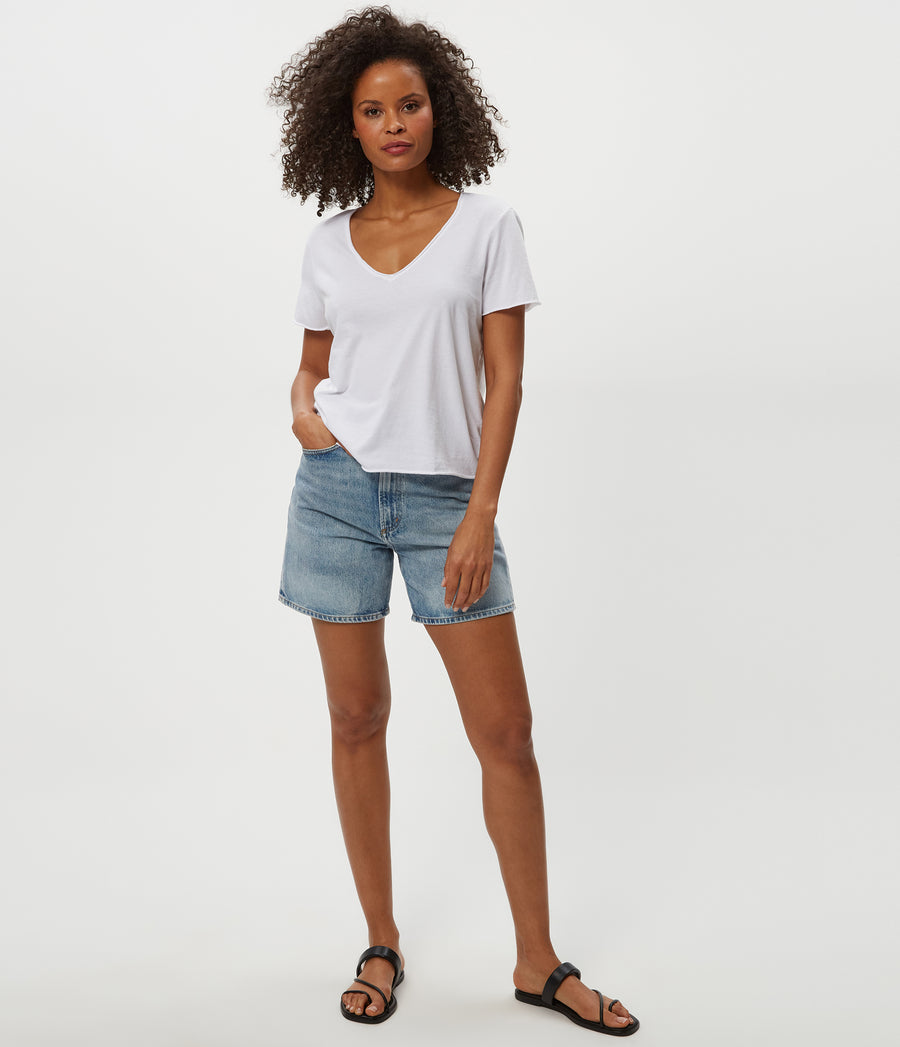 VERA TEE in White Full Body View #WHITE