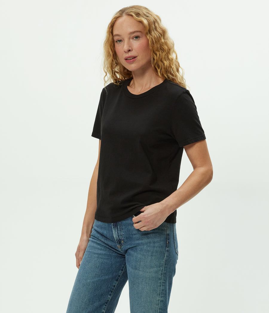 Becca Tee in Black  Side View #BLACK
