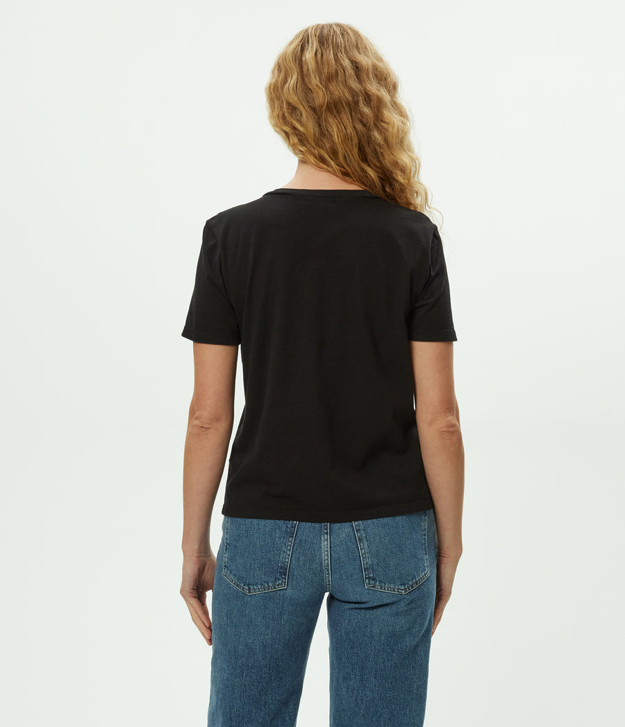 Becca Tee in Black  Back View #BLACK