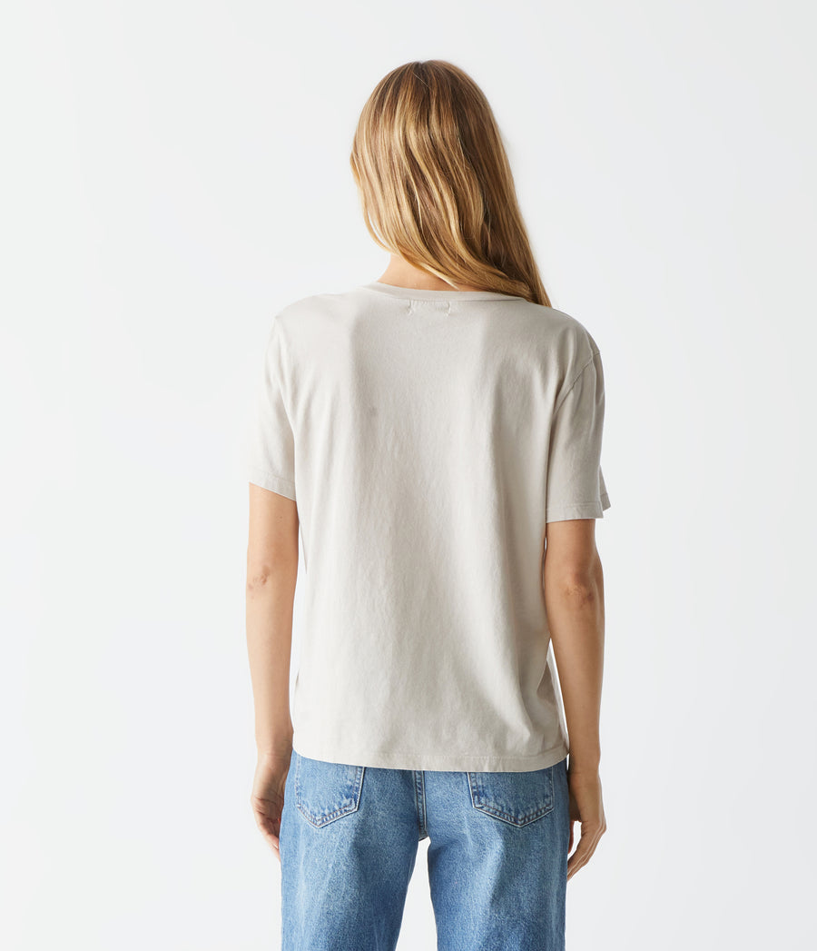 Becca Tee in Cement Grey Back View #CEMENT