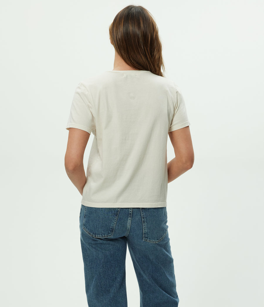 Becca Tee in Chalk White Back View #CHALK