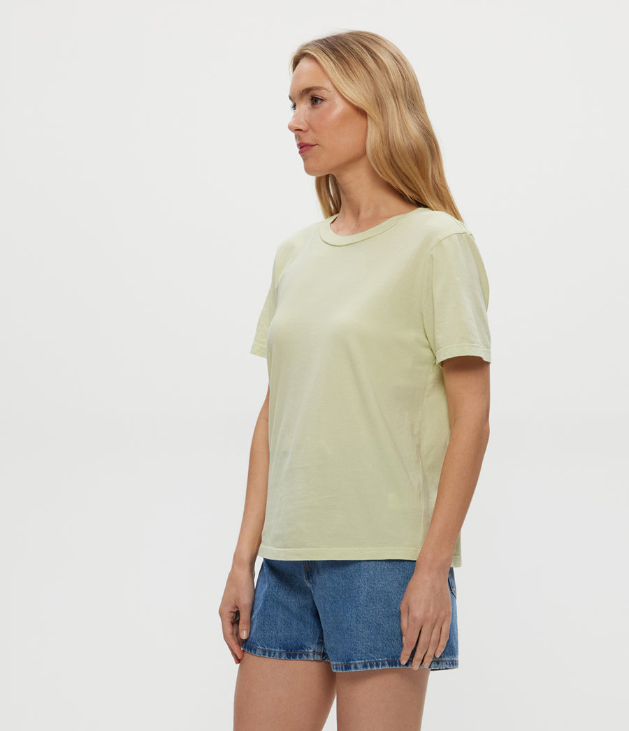 Becca Tee in Celery GREEN Side View #CELERY