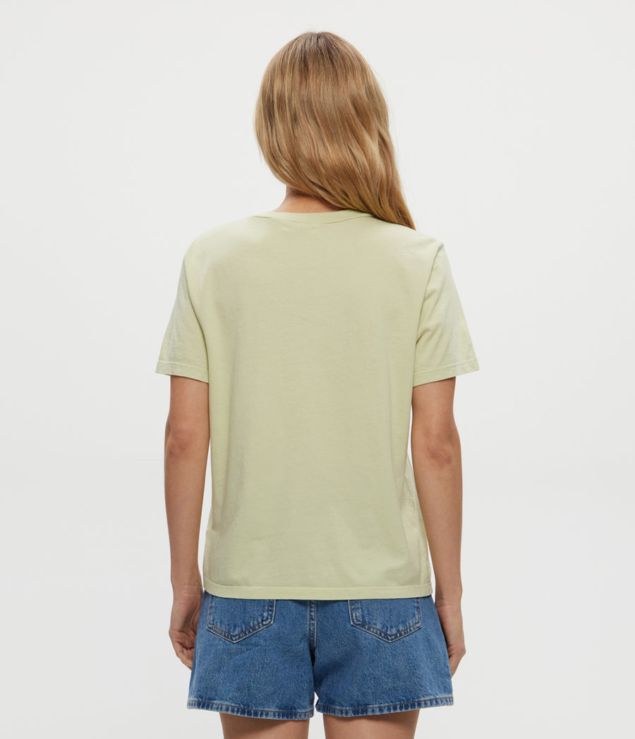 Becca Tee in Celery GREEN Back View #CELERY