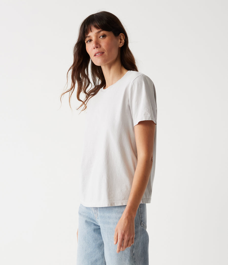 Becca Tee in Crescent Grey Side View #CRESCENT