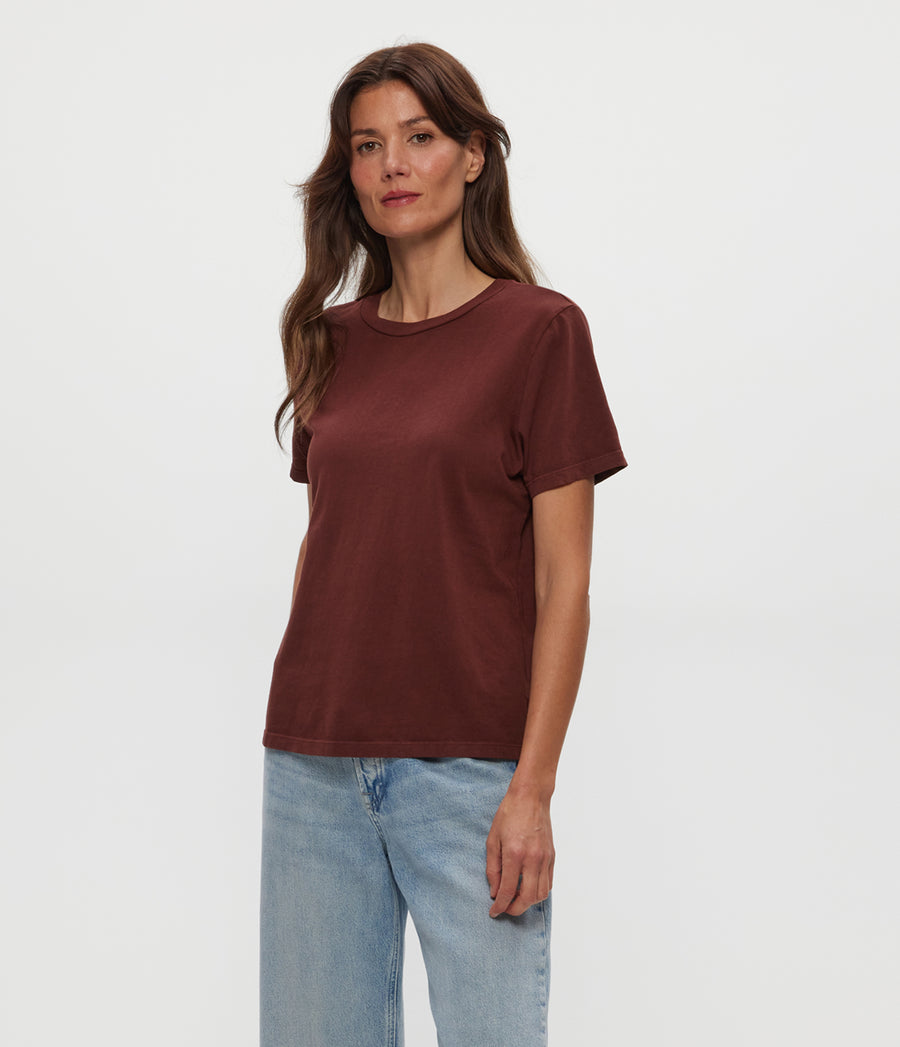 Becca Tee in ESPRESSO Brown Side View #ESPRESSO