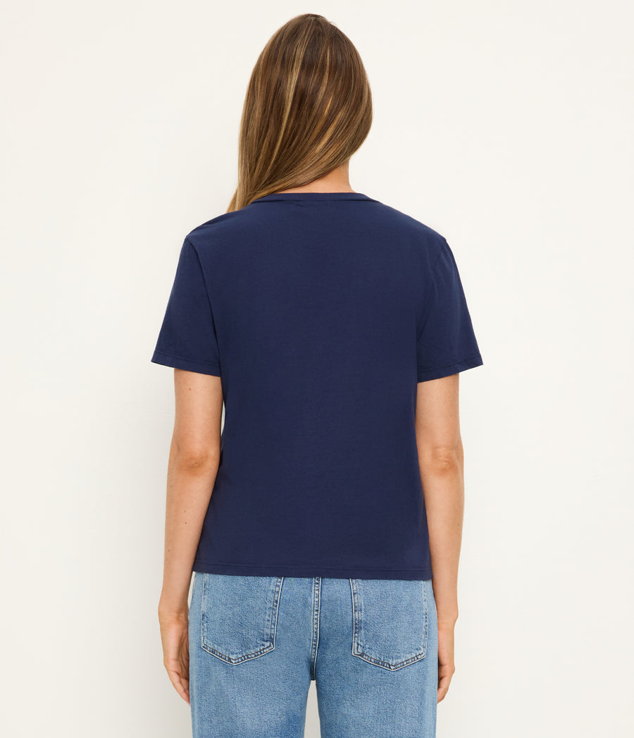 Becca Tee in Nocturnal Blue Back View  #NOCTURNAL
