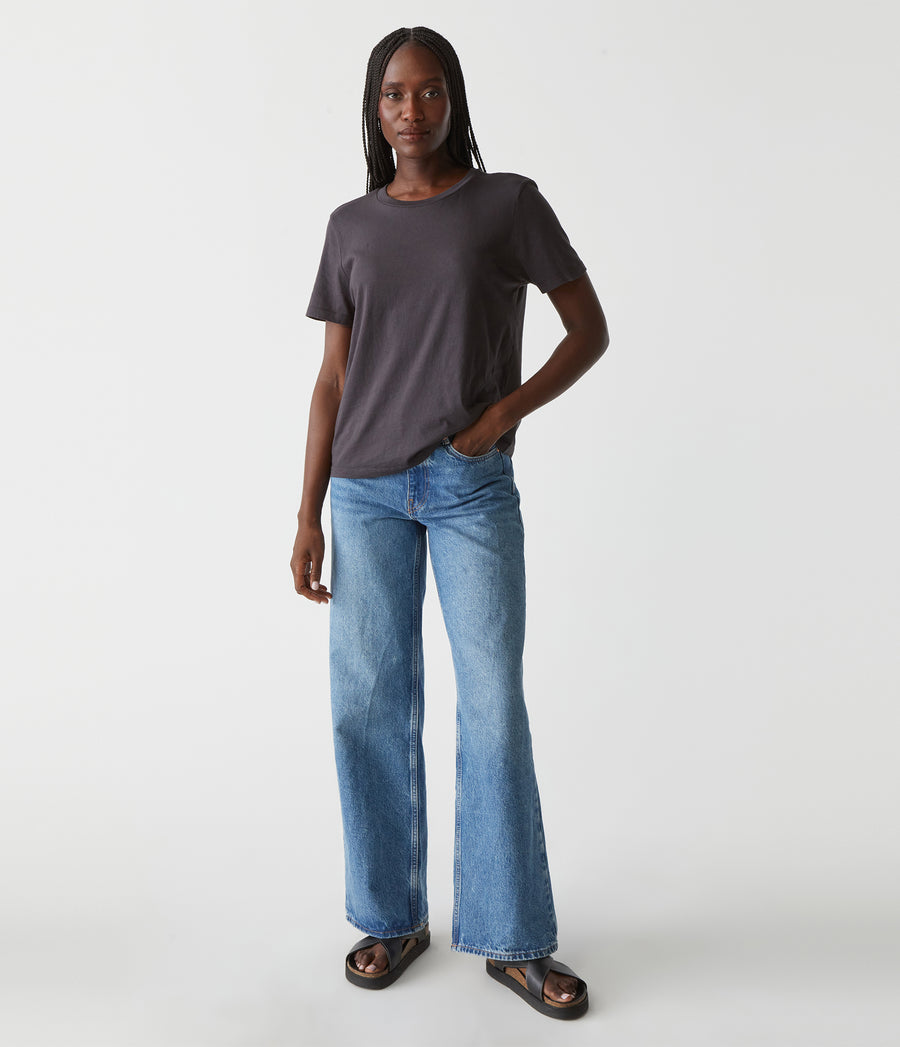 Becca Tee in Oxide Grey Full Body View #OXIDE