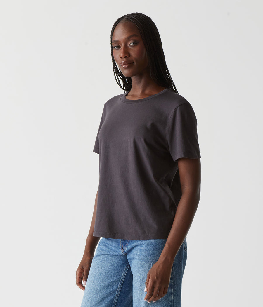 Becca Tee in Oxide Grey Side View #OXIDE