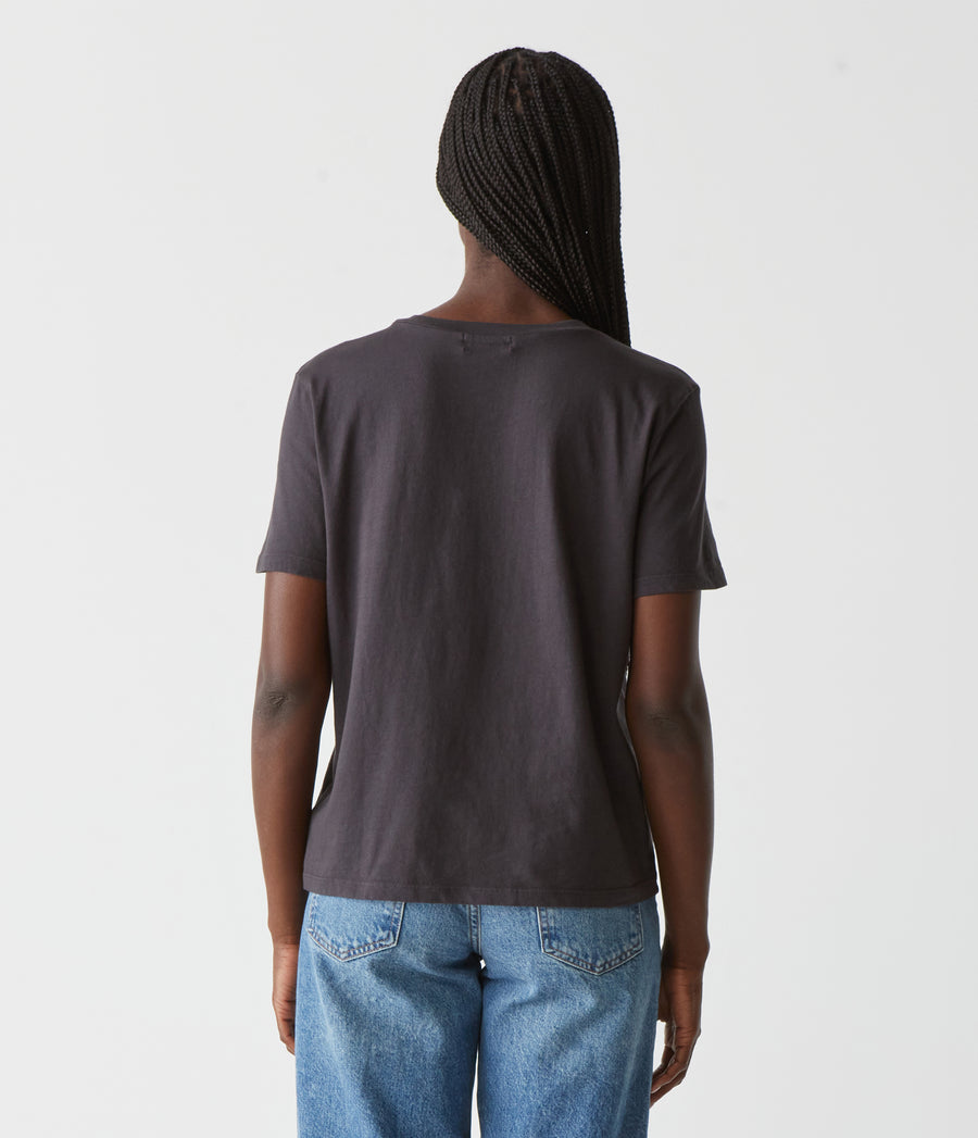 Becca Tee in Oxide Grey Back View #OXIDE