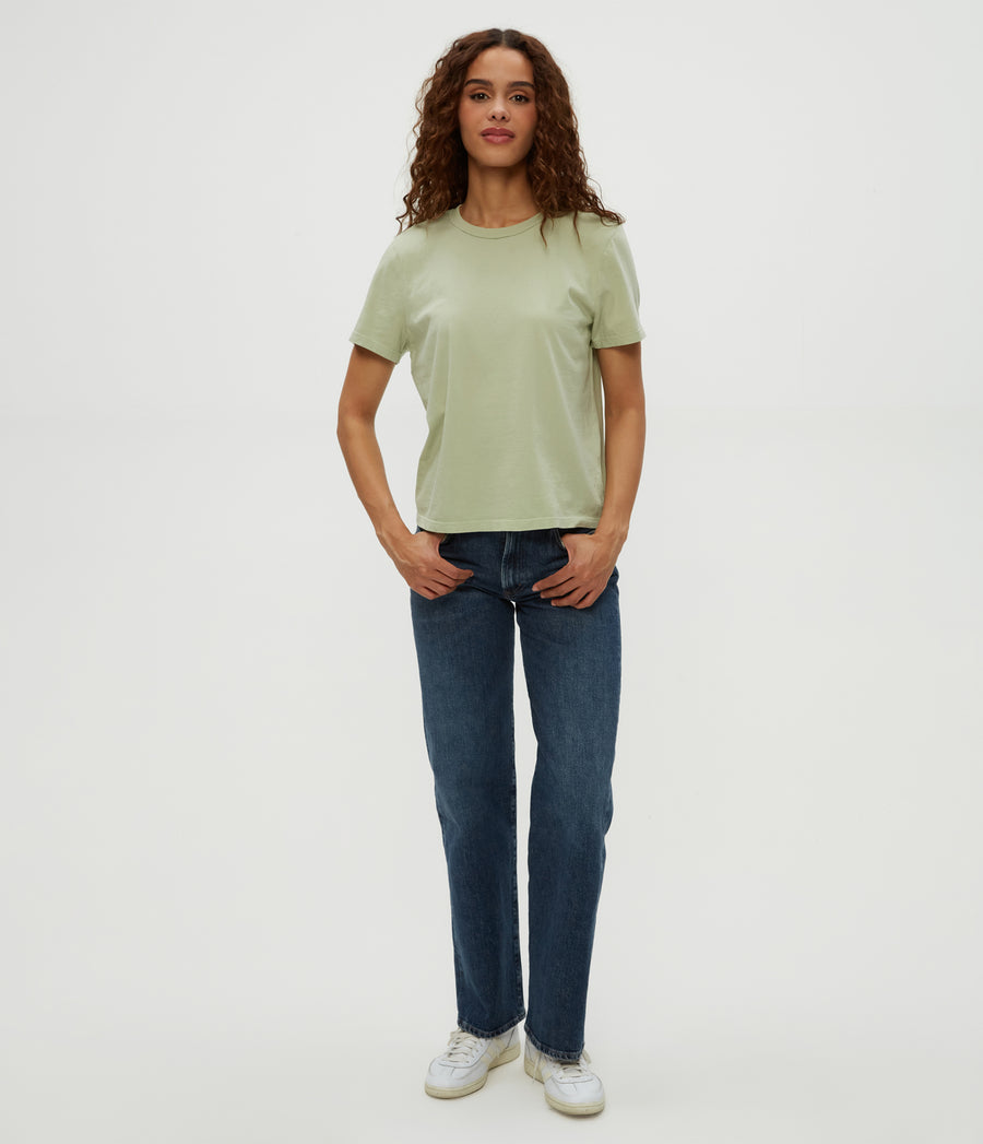 Becca Tee in Seacrest Green Full Body View #SEACREST