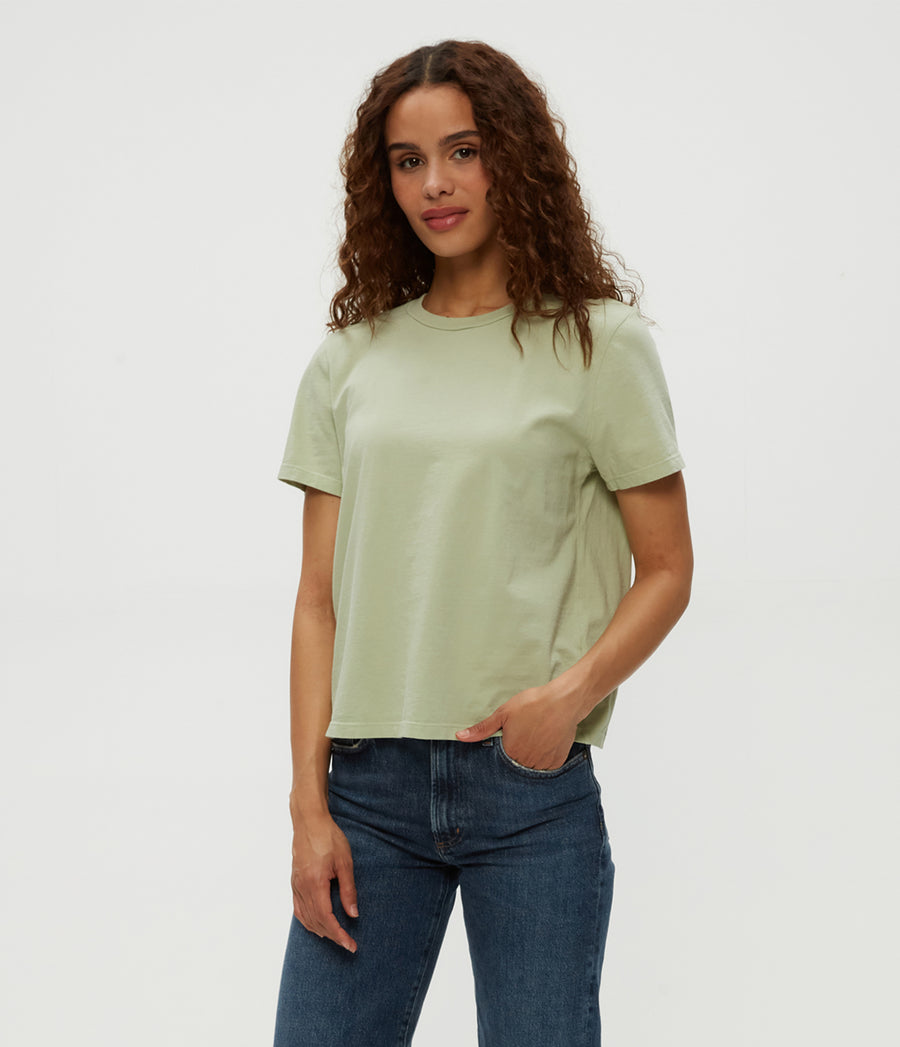 Becca Tee in Seacrest Green Side View #SEACREST