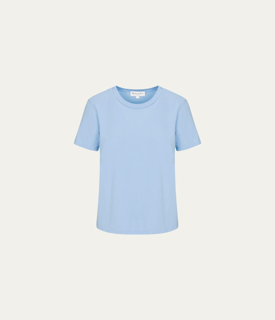Becca Tee in SKY Blue Close up View #SKY