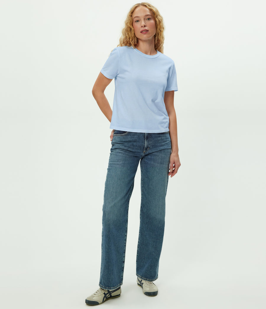 Becca Tee in SPLASH Blue Full Body View #SPLASH