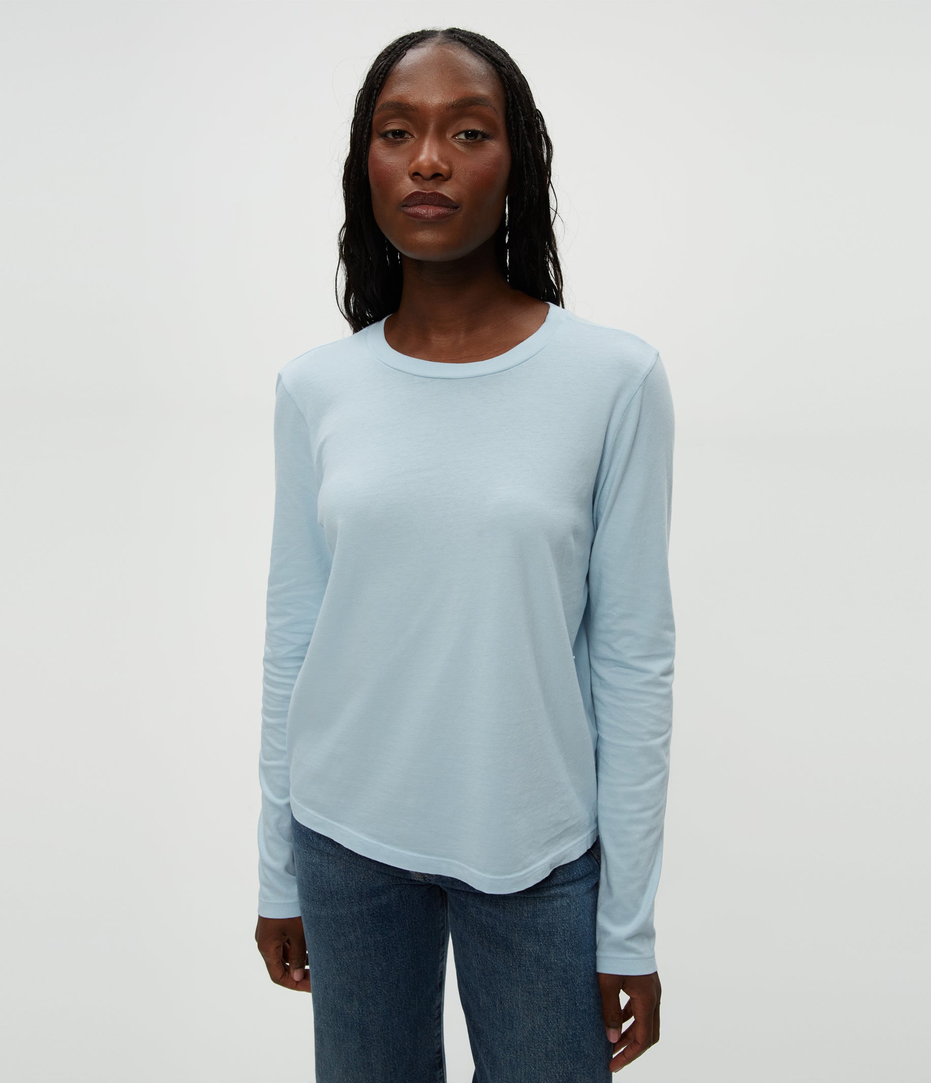 (取寄) マイケル スターズ レディース クラリッサ ロング スリーブ ティー Michael Stars women Clarissa Long Sleeve Tee Cobblestone Clarissa Long Sleeve Tee