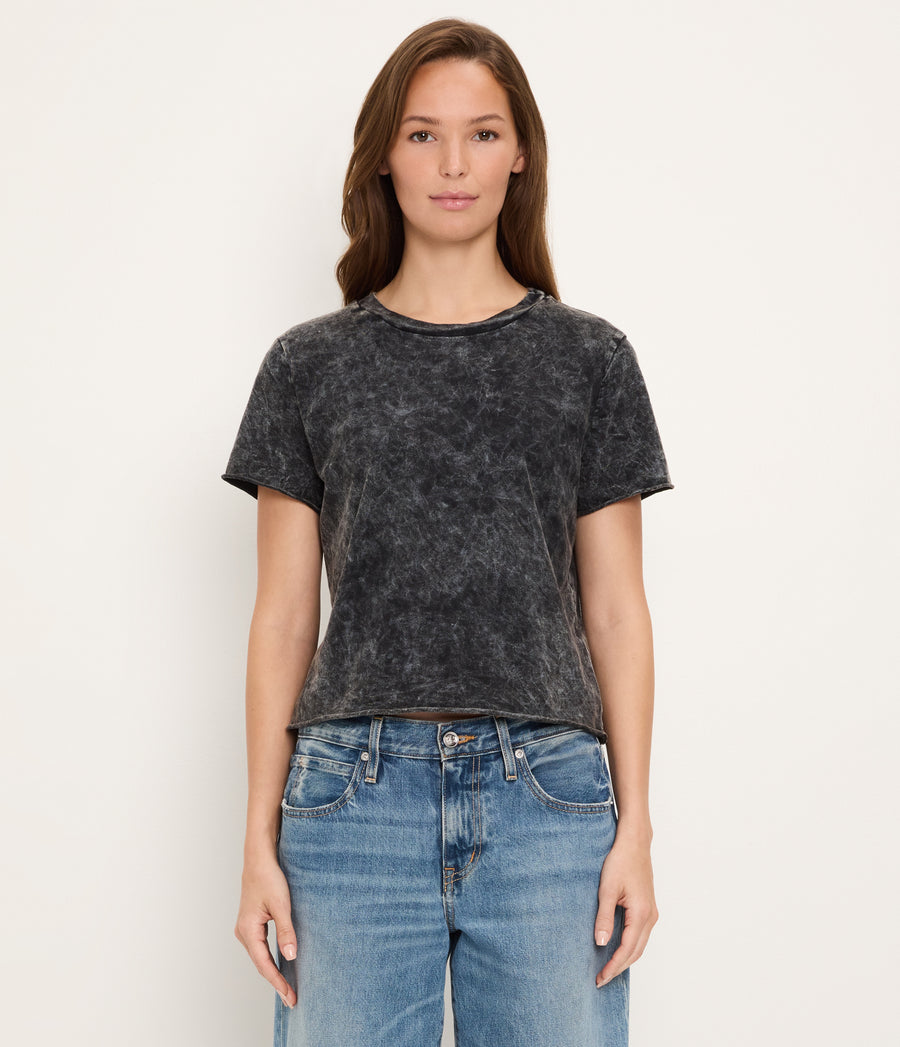 Jackie Mineral Wash Crewneck Tee BLACK / XL #BLACK