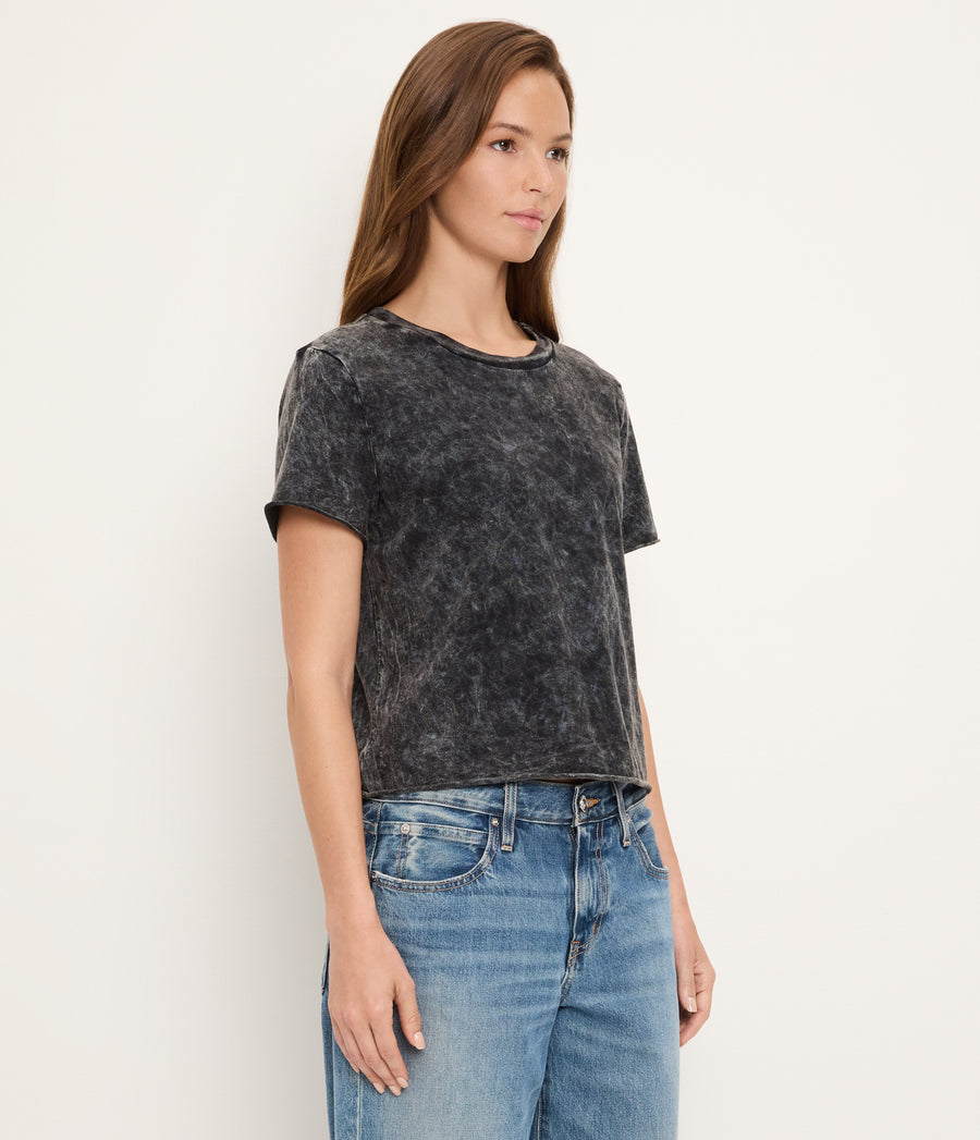 Jackie Mineral Wash Crewneck Tee BLACK / XL #BLACK
