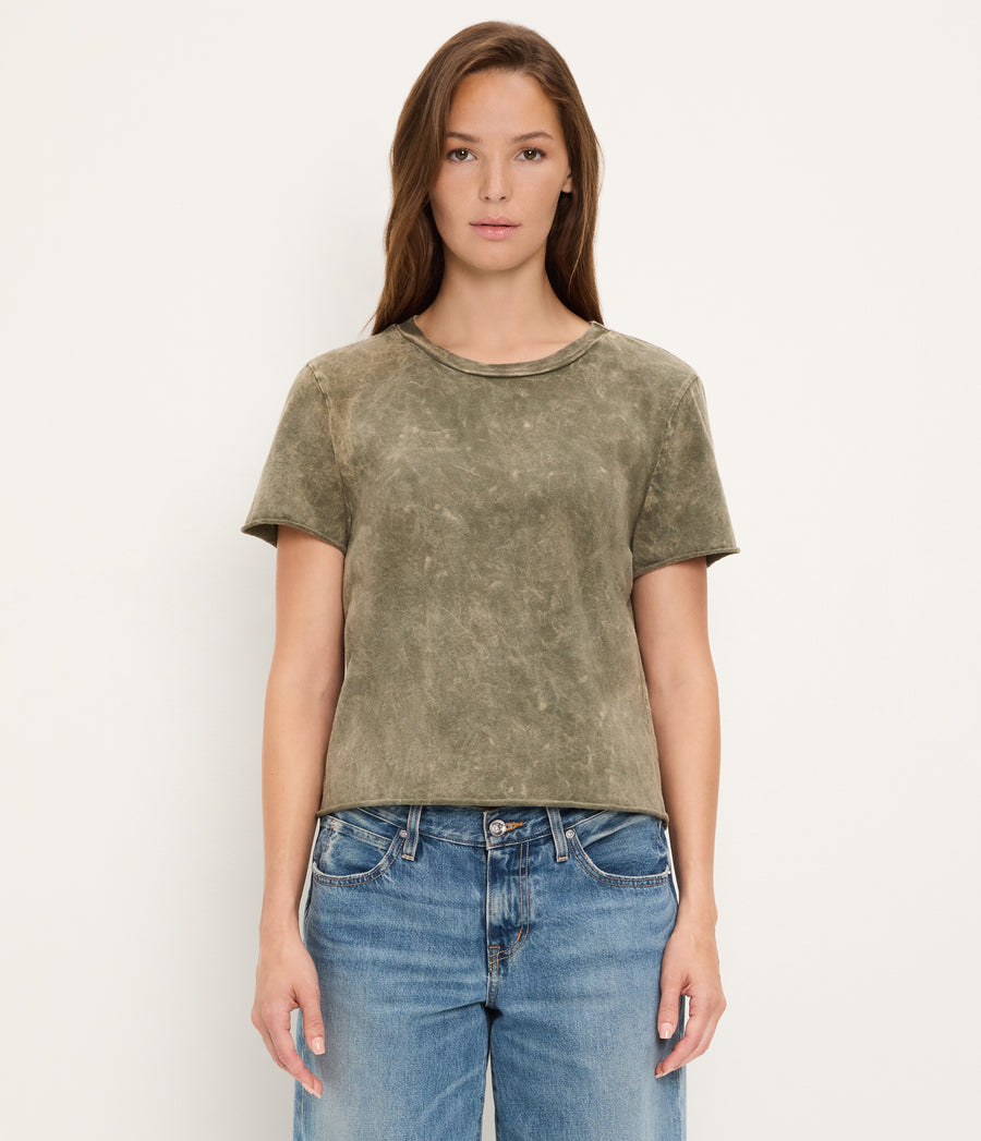 Jackie Mineral Wash Crewneck Tee CAPER / XL #CAPER