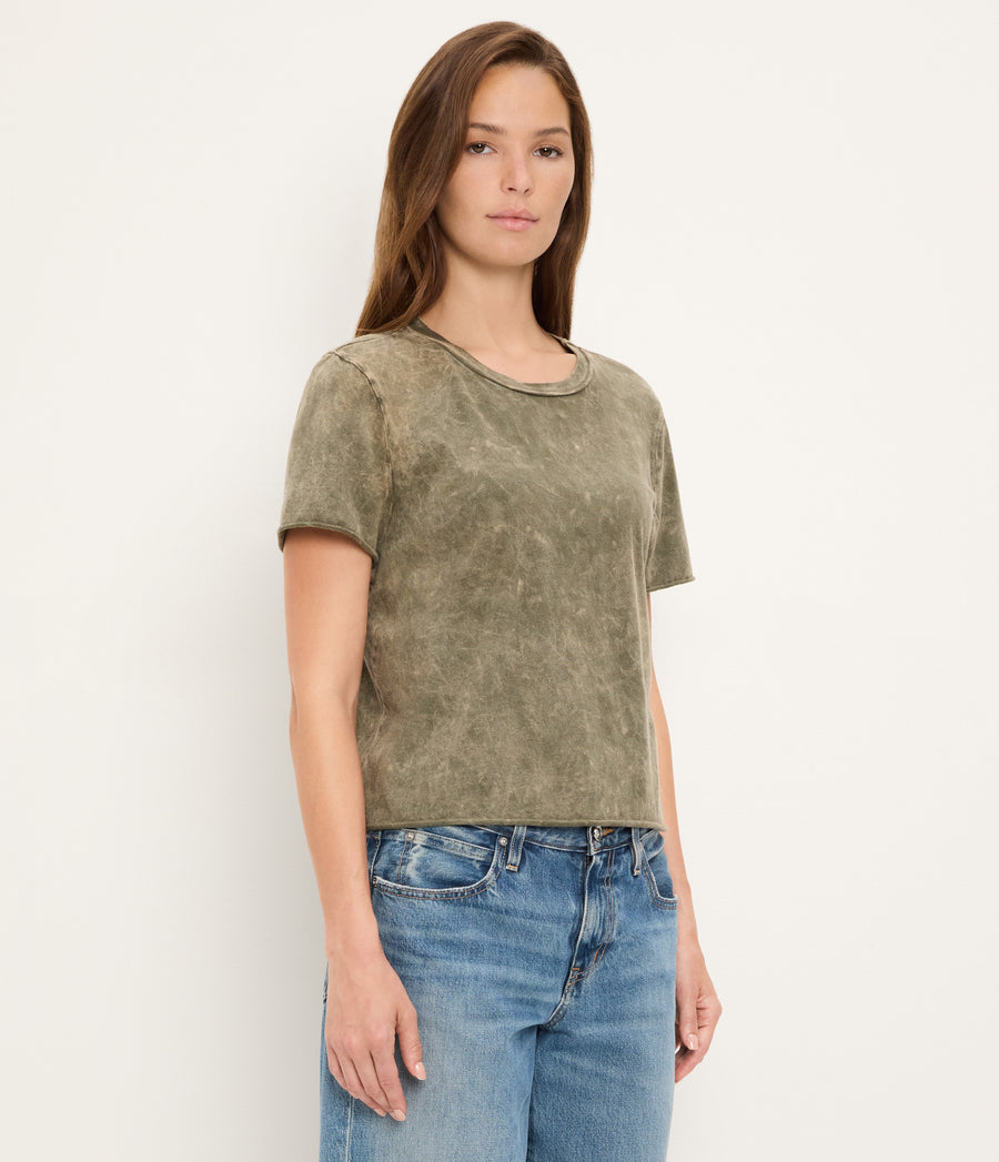 Jackie Mineral Wash Crewneck Tee CAPER / XL #CAPER