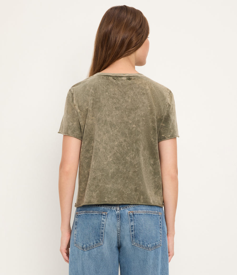 Jackie Mineral Wash Crewneck Tee CAPER / XL #CAPER