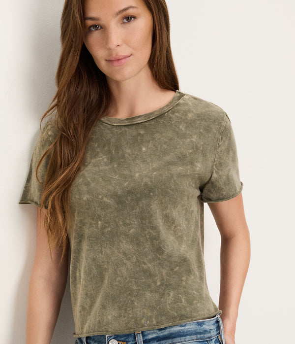 Jackie Mineral Wash Crewneck Tee CAPER / XL #CAPER