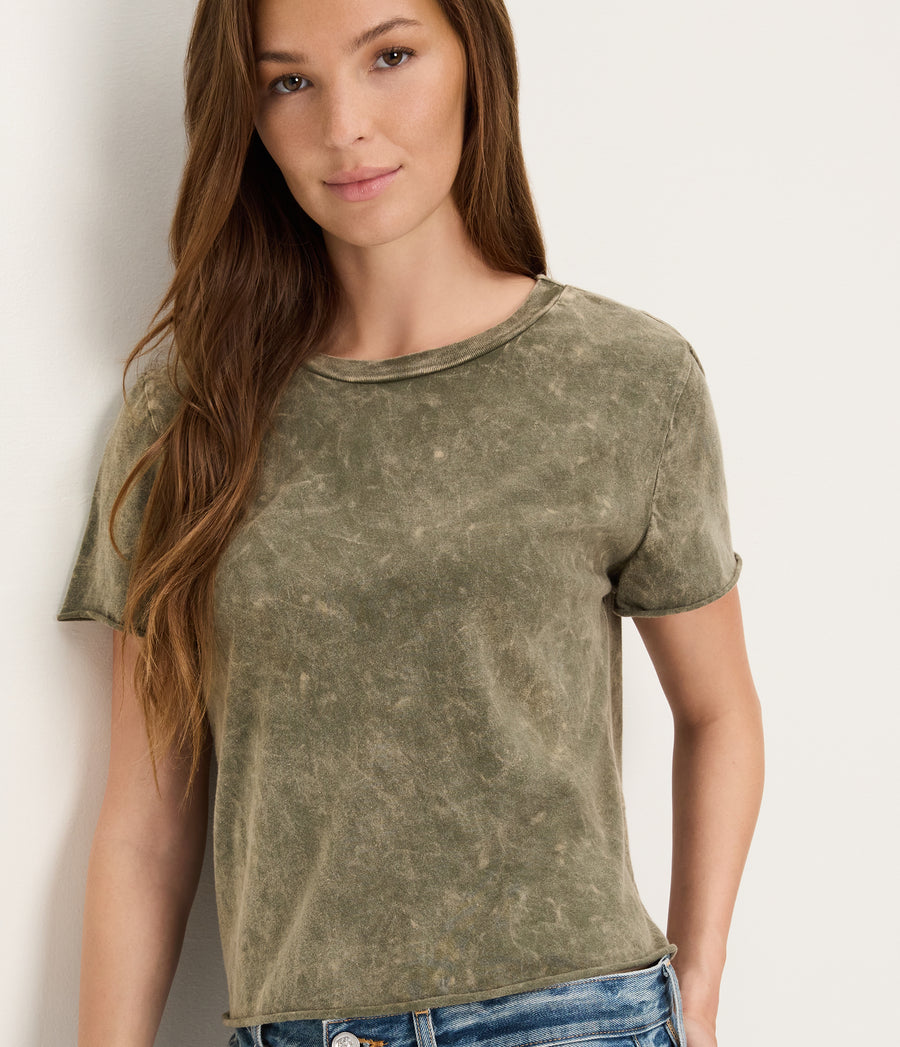 Jackie Mineral Wash Crewneck Tee CAPER / XL #CAPER