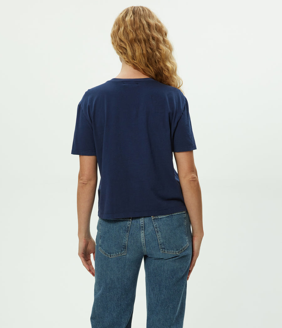 Nina Crewneck Tee Back View #NOCTURNAL