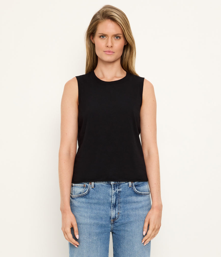 Junia Tank in Black Full Body View #BLACK