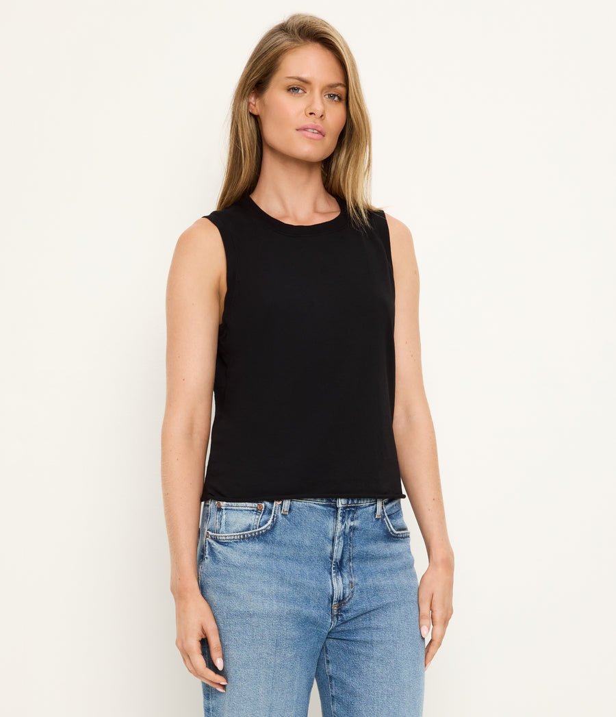 Junia Tank in Black Side View #BLACK