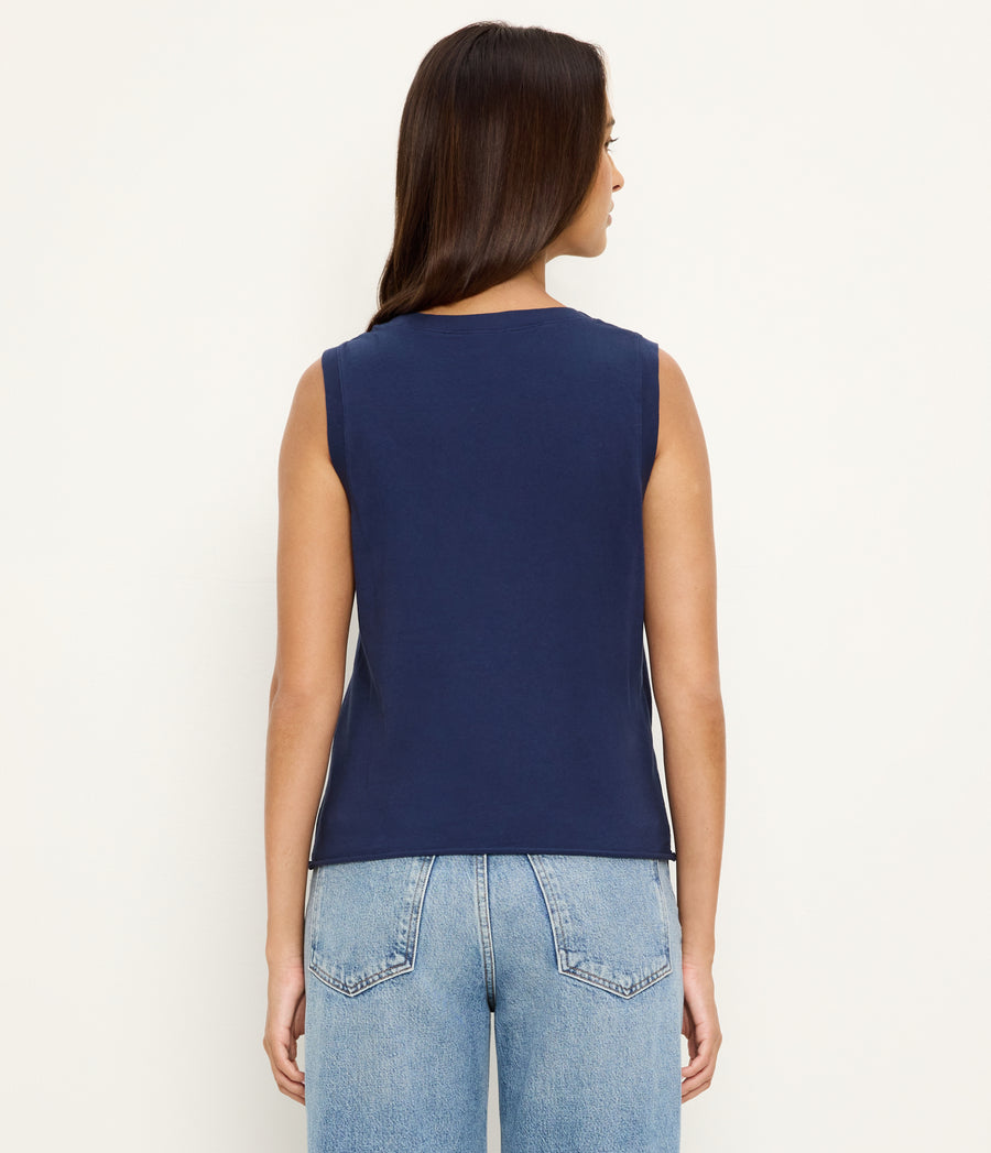 Junia Tank in Nocturnal Blue Back View  #NOCTURNAL