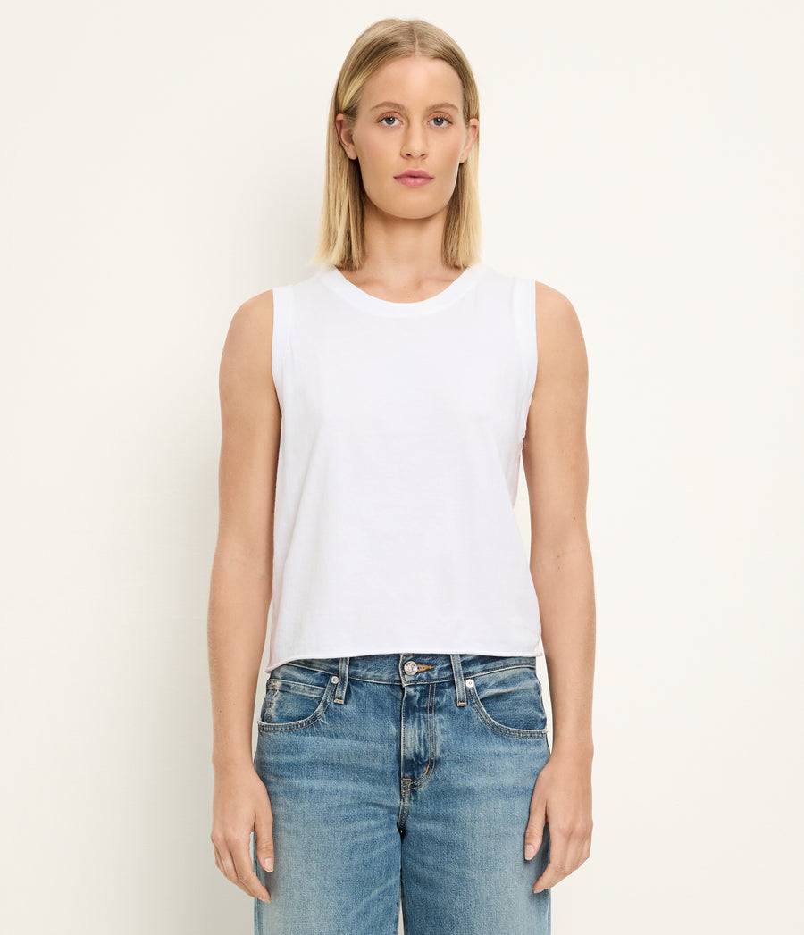 Junia Tank close up #WHITE