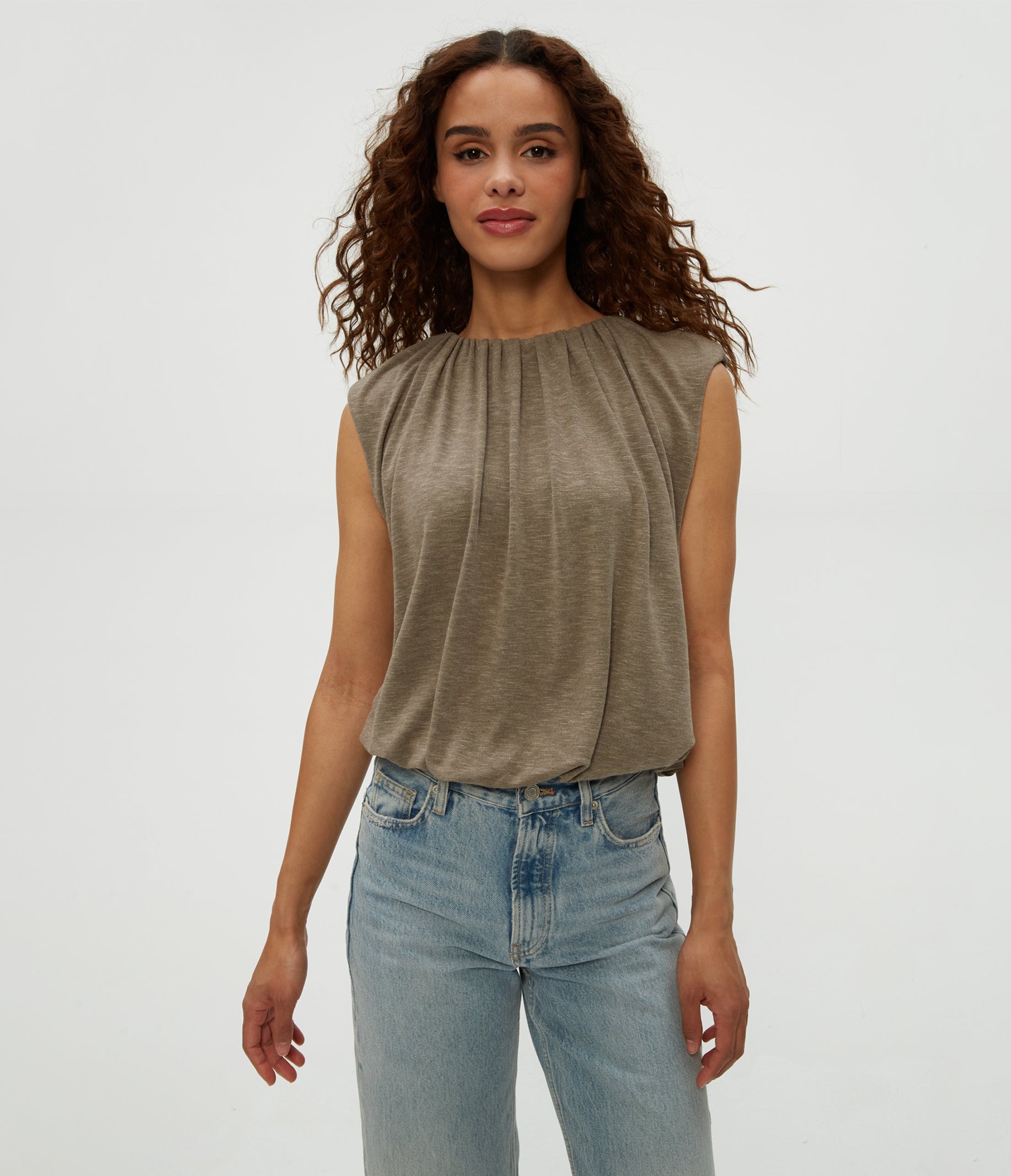 (取寄) マイケル スターズ レディース シンディ バブル トップ Michael Stars women Cindy Bubble Top