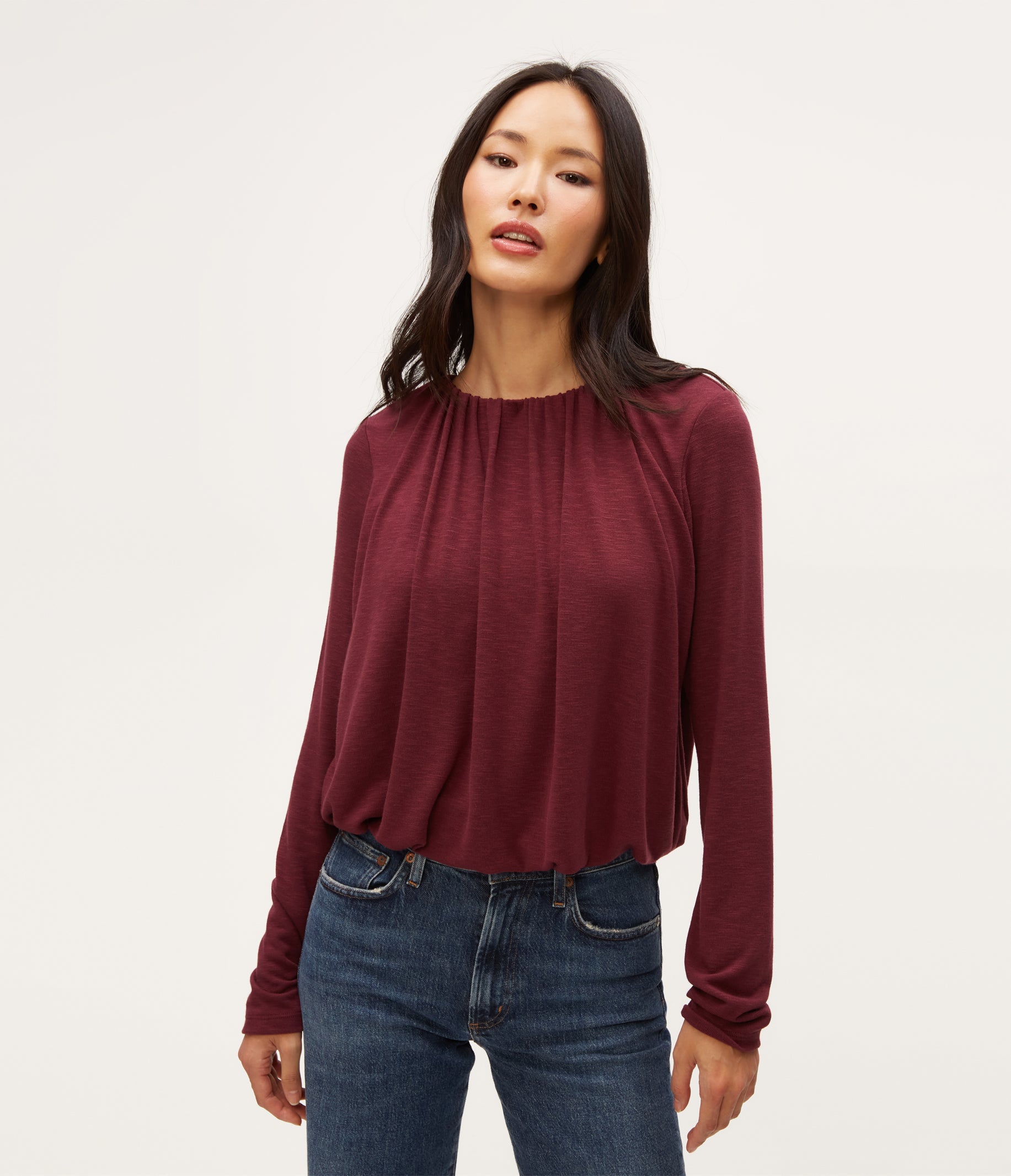(取寄) マイケル スターズ レディース ソナ ロング スリーブ バブル トップ Michael Stars women Sona Long Sleeve Bubble Top HEATHER NOCTURNAL SONA LONG SLEEVE BUBBLE TOP / HEATHER NOCTURNAL – CHATOboutique