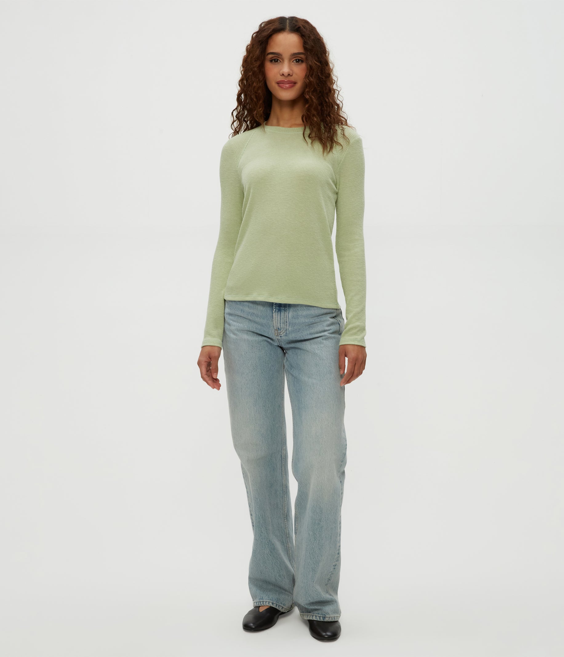 Paige Crewneck Ribbed Top