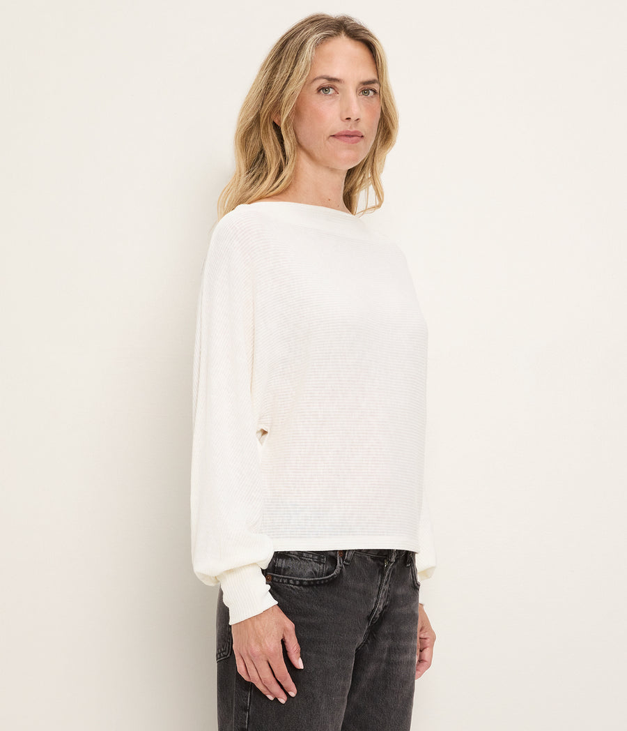 Roxy Balloon Sleeve Ribbed Top