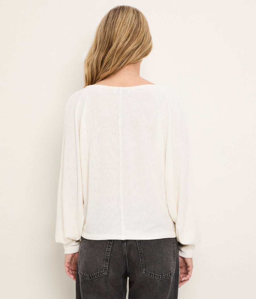 Roxy Balloon Sleeve Ribbed Top