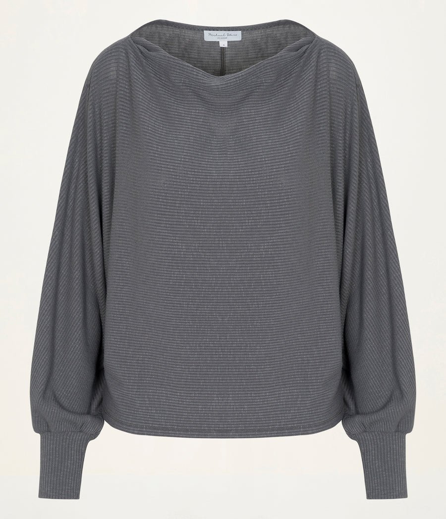 Roxy Balloon Sleeve Ribbed Top