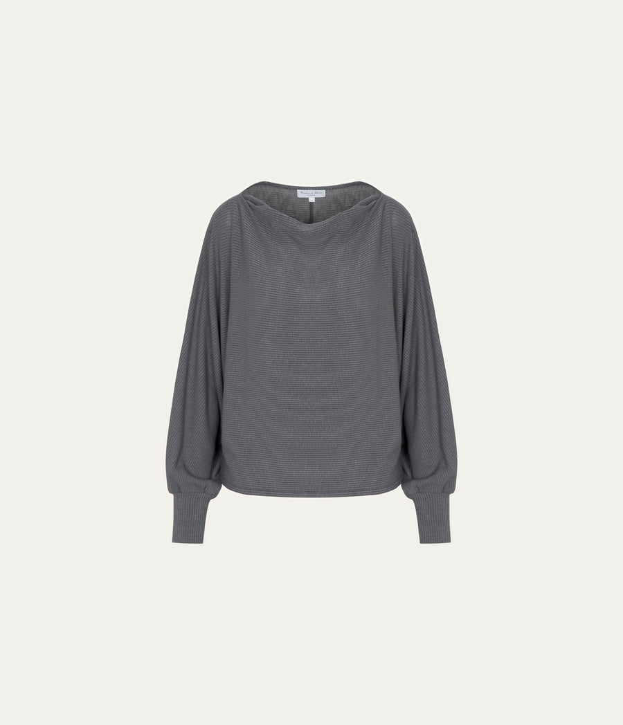 Roxy Balloon Sleeve Ribbed Top