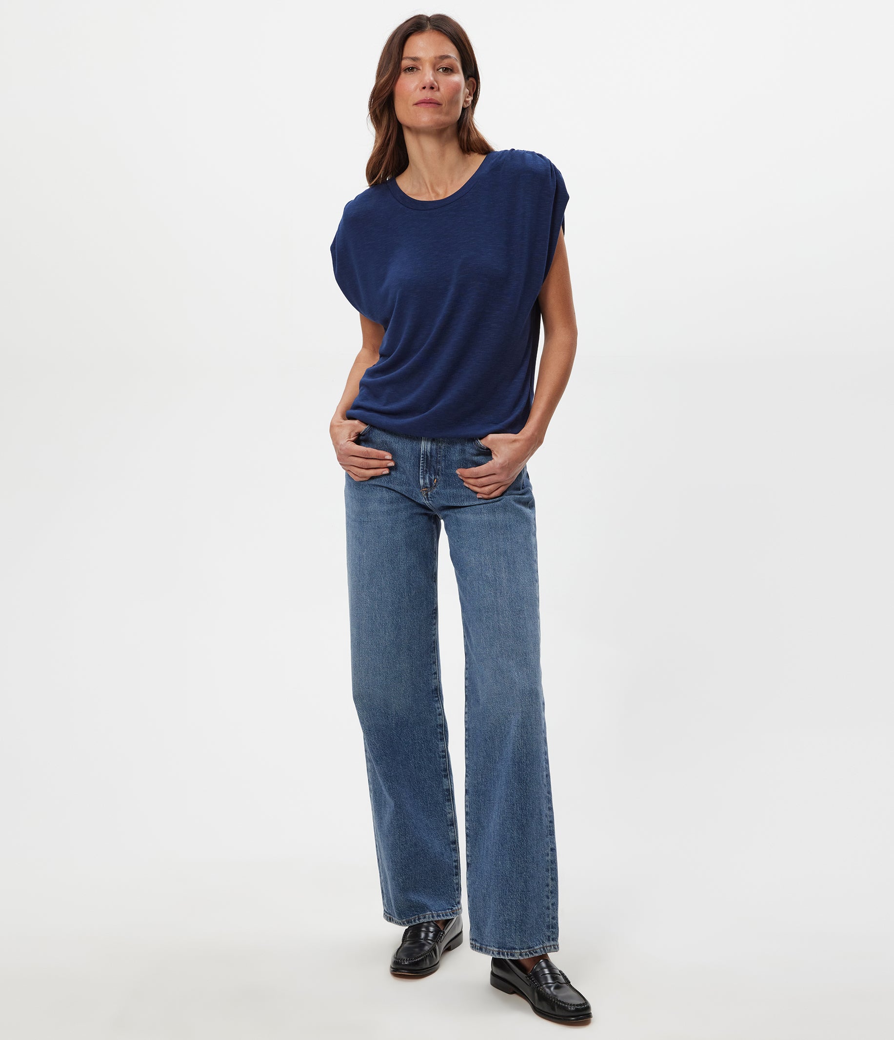 Sharon Shirred Bubble Top