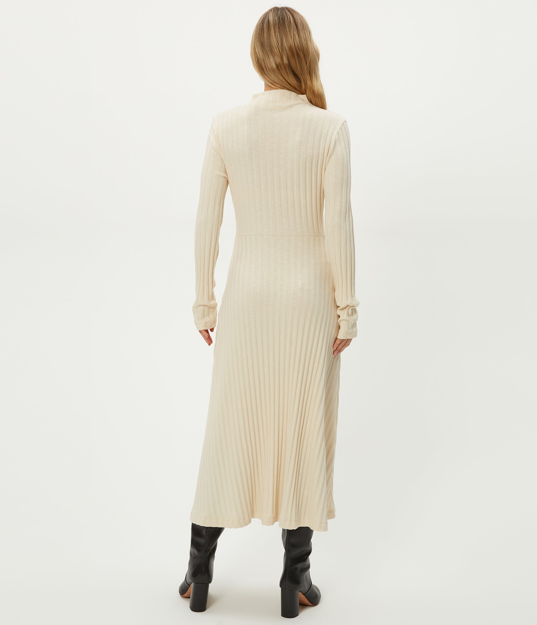 Women's Lenox Mock Neck Midi Dress - Chalk - Size S - Michael Stars Women's Lenox Mock Neck Midi Dress - Chalk - Size S - Michael Stars