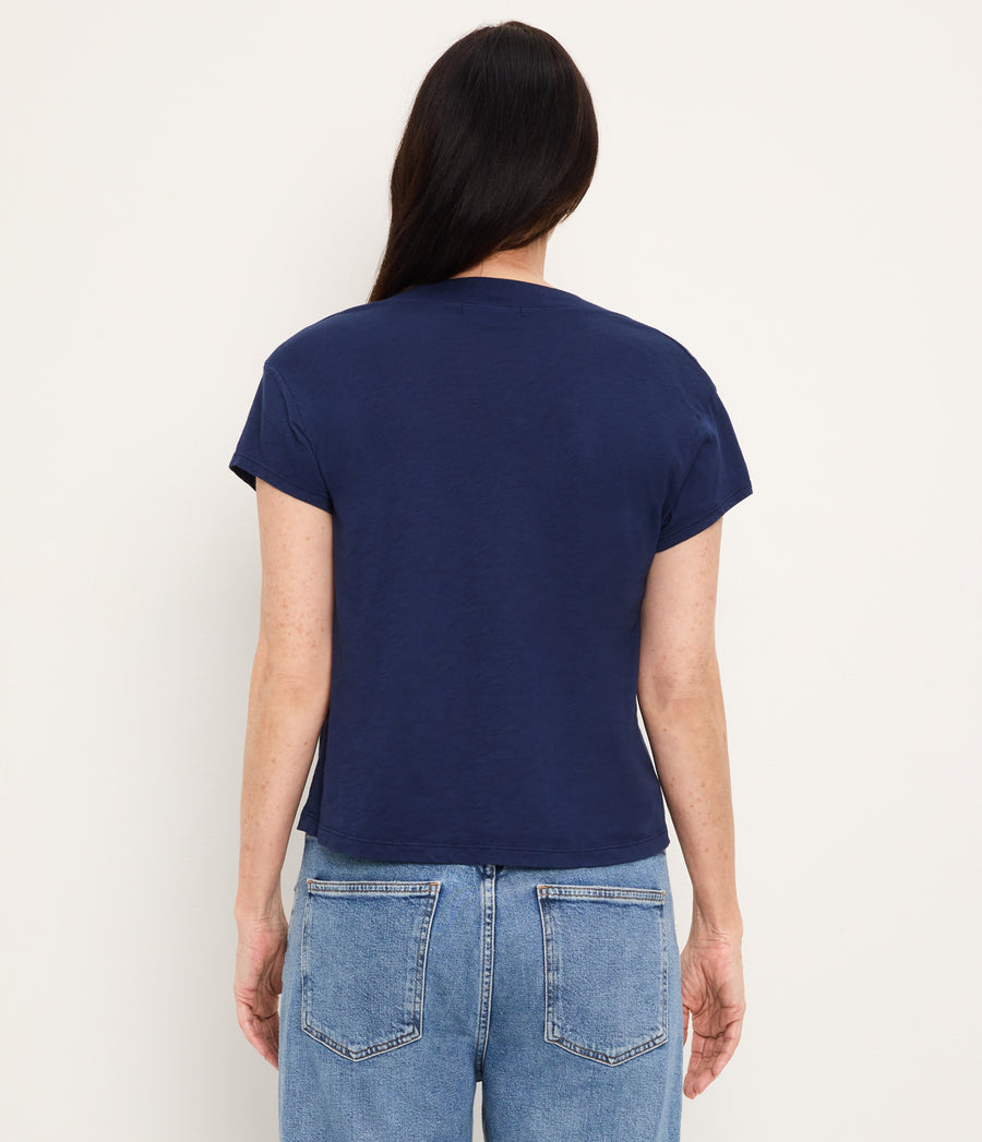 Harlan Cropped V-Neck Tee NOCTURNAL / XL