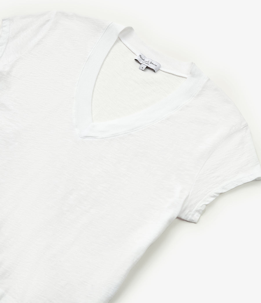 Harlan Cropped V-Neck Tee Flat #MAIN