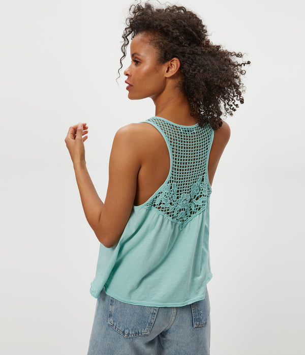ISLA TANK in SERENE BLUE Side View #SERENE