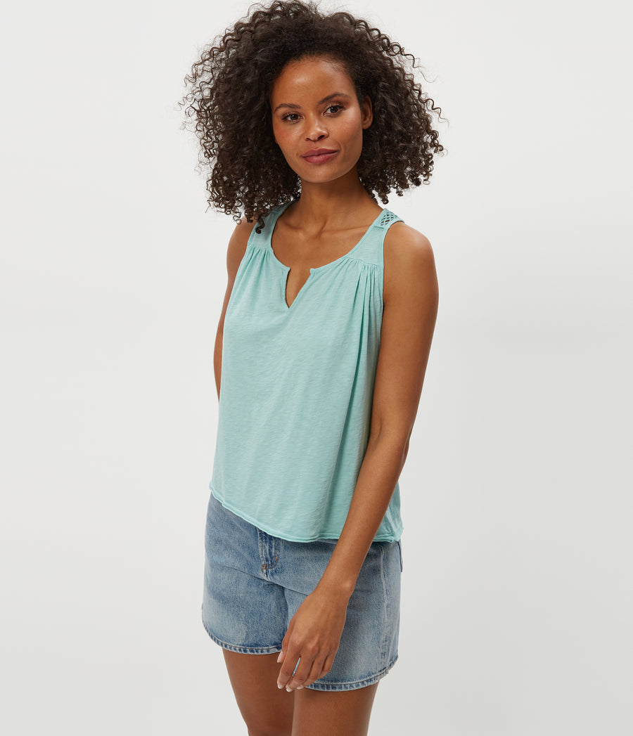 ISLA TANK in  SERENE BLUE up View #SERENE